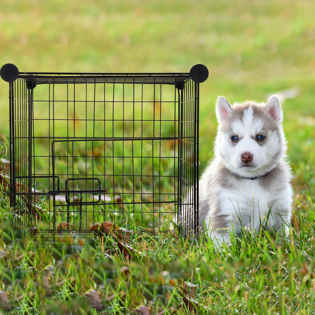 Black Foldable Metal Pet Exercise Playpen T53506