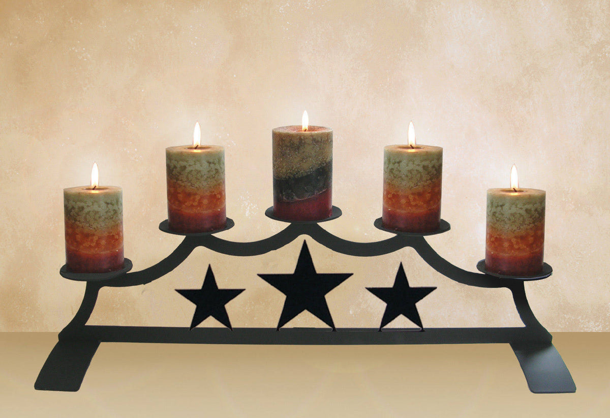 Pinecone Fireplace Pillar Candle Holder P14607