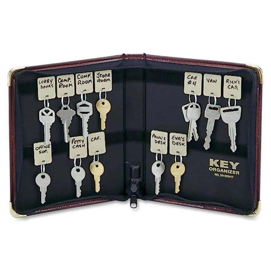 Burgundy Zippered Key Case 48 Key X6159