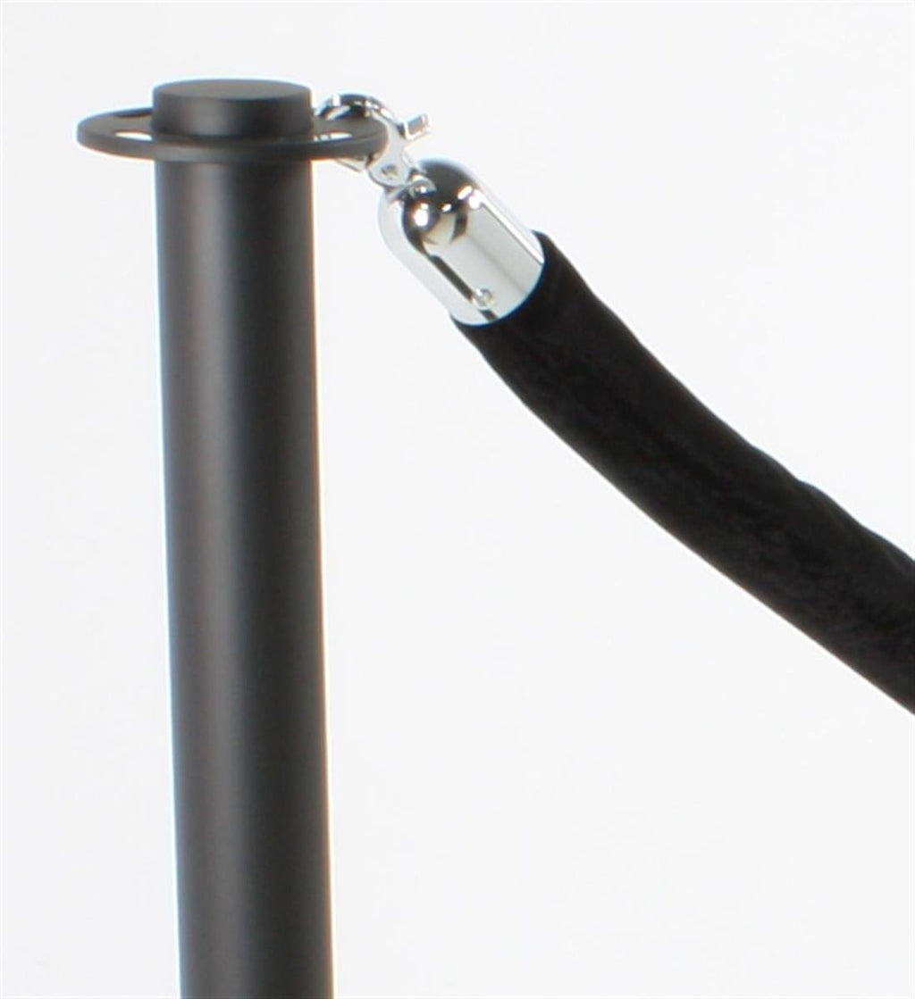 Matte Black Crowd Control Posts with Black Velvet ROP, Set of 2 X31250