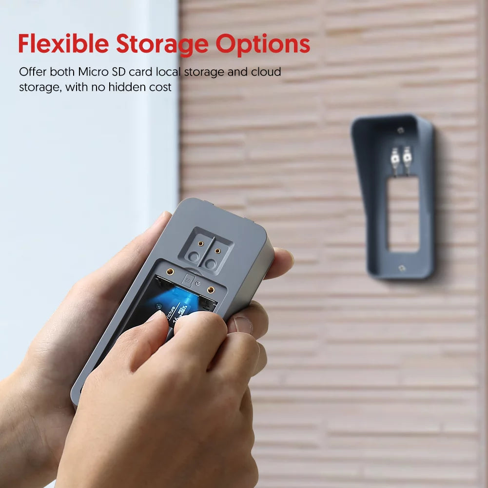 Wireless Video Doorbell Camera 1080P WiFi with Chime and Batteries Black V620851