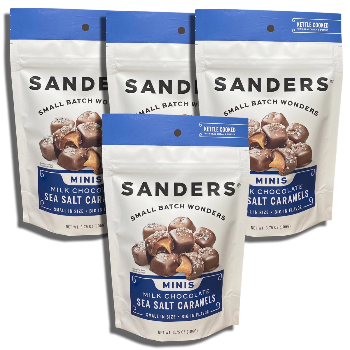 Milk Chocolate Sea Salt Caramel 3.75 oz Bag Value Pack of 4 N683085