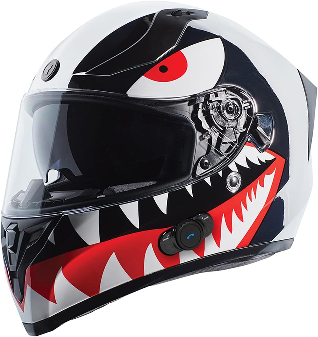 Chrome Full Face Motorcycle Helmet E606