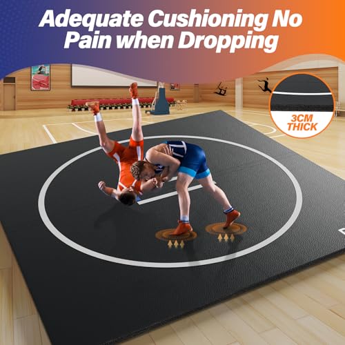10' x 10' Black Wrestling Mat J95269