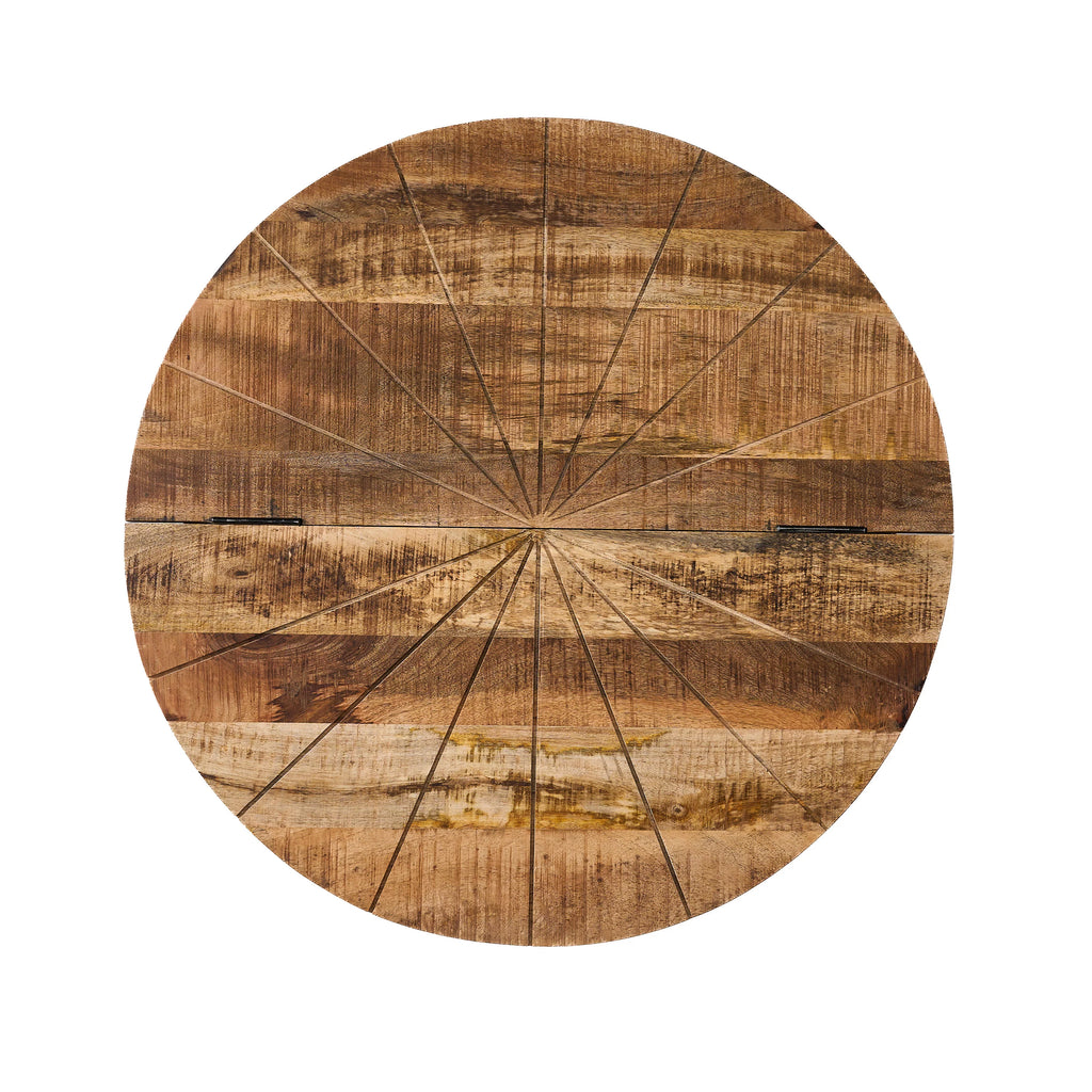 Handcrafted Mango Wood and Iron Accent Table Y550821
