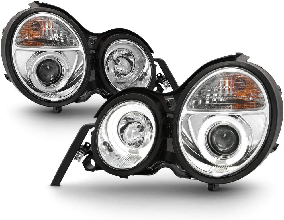 Chrome Projector LED Halo Ring Headlights S17775
