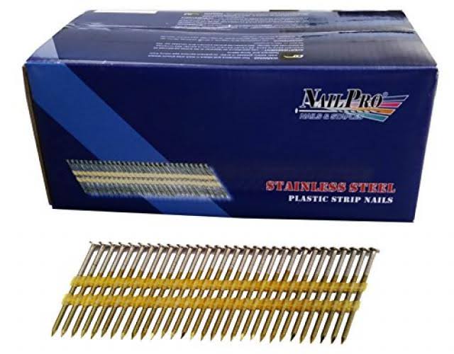 3x22 inch 304 Stainless Steel 21 Degree Plastic Strip Nails X60896