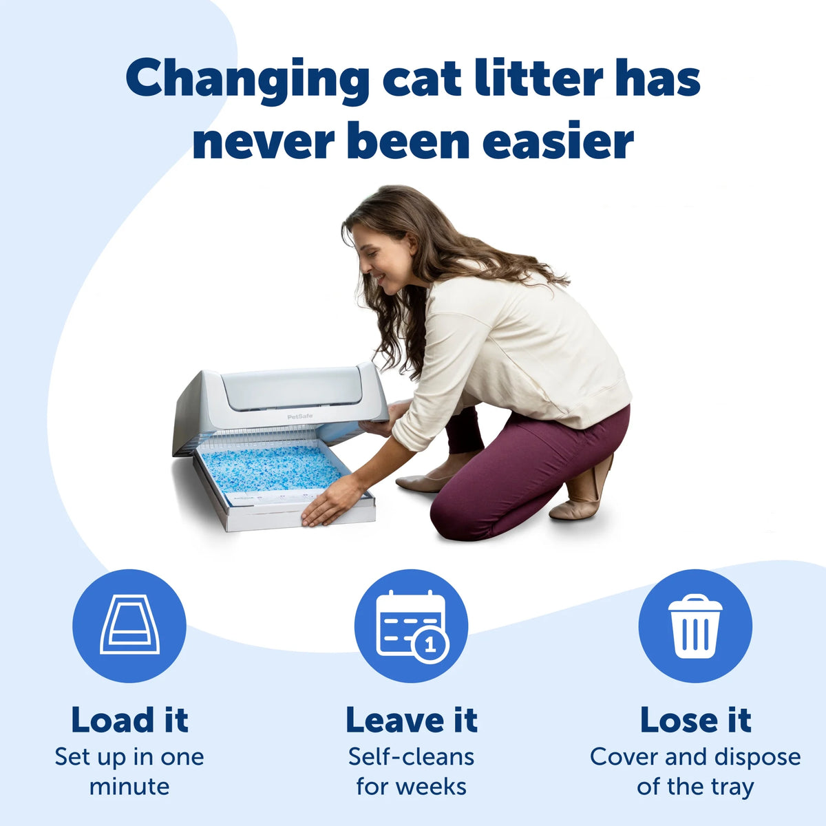 Fragrance-Free Silica Crystals Cat Litter Trays 3-Pack Q6868