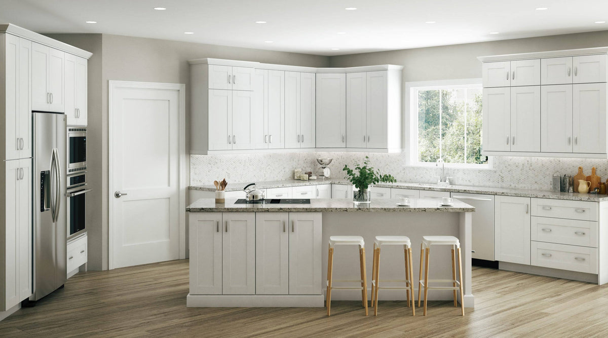 White Shaker Assembled Plywood Base Kitchen Cabinet with Soft Close Z513