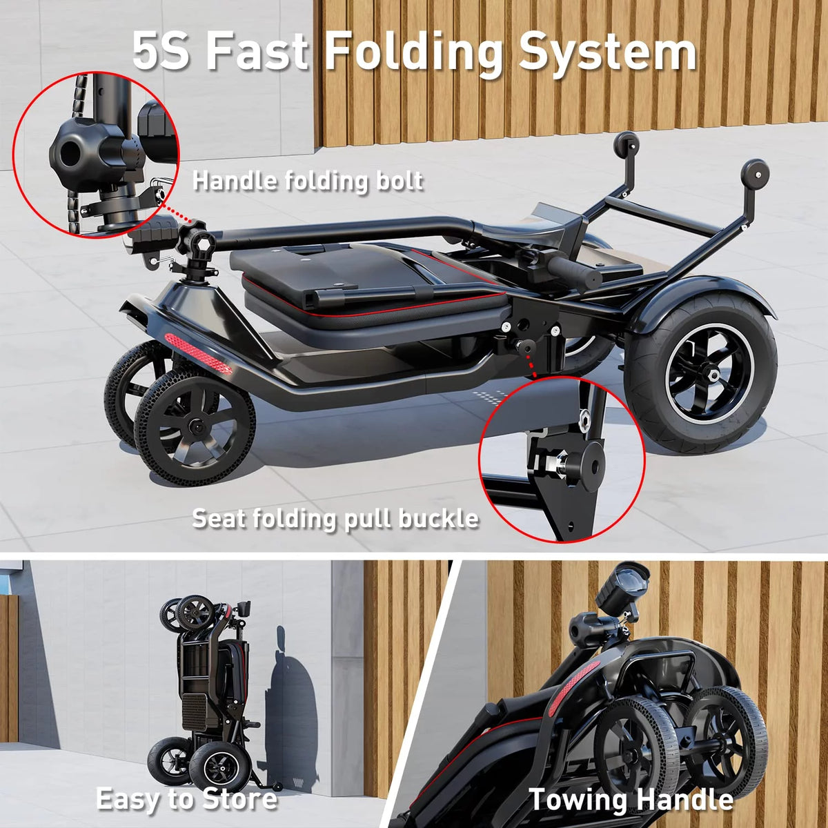 4 Wheel Portable Folding Mobility Scooter L70516