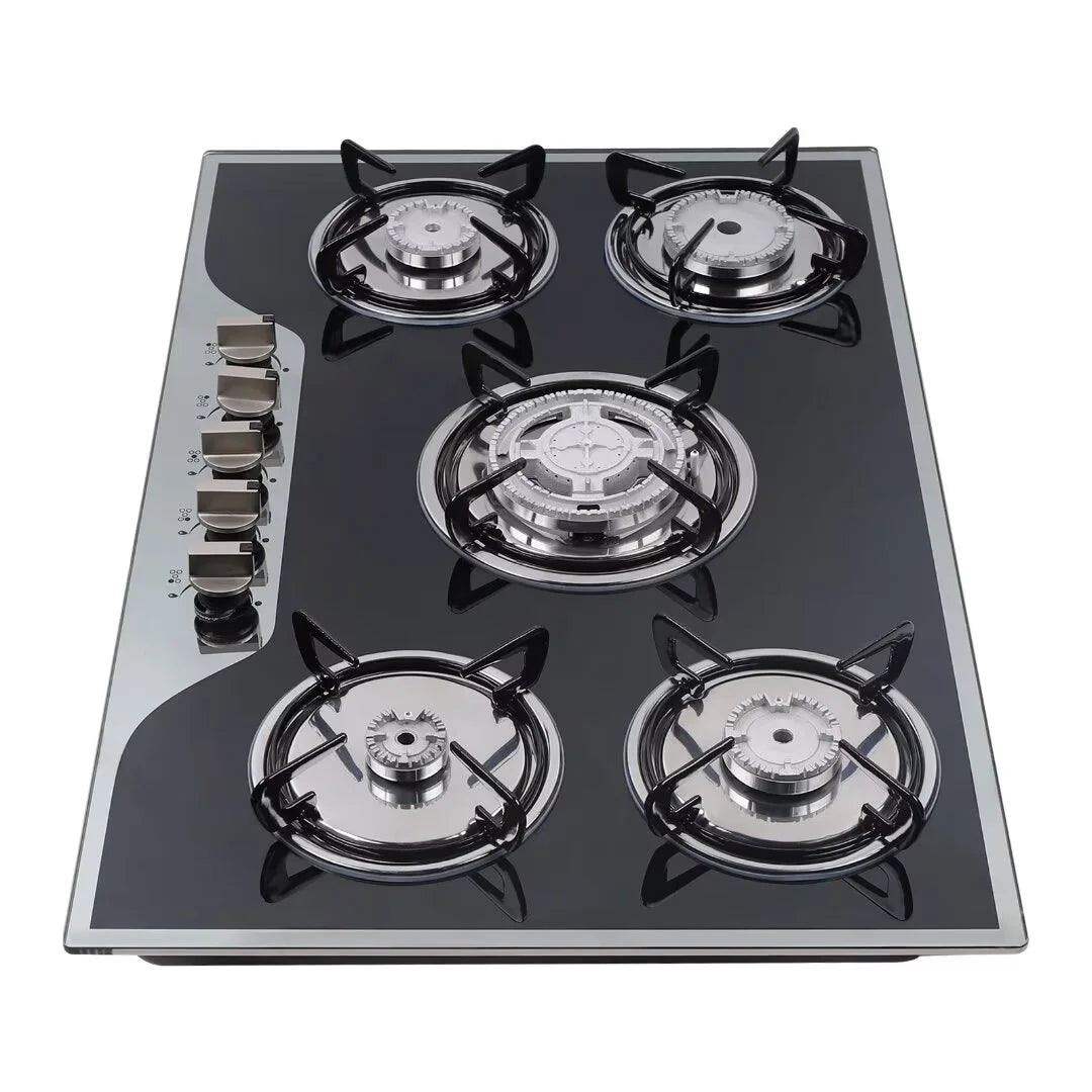 5 Burner Tempered Glass Gas Cooktop I822
