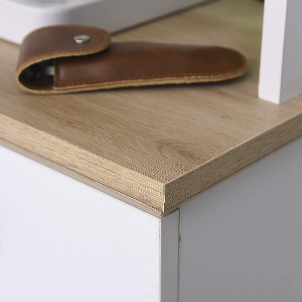 White Buffet with Hutch N3705