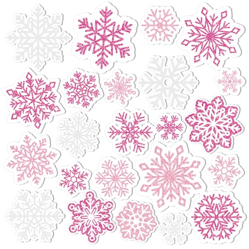 45 Pcs Christmas Snowflake Window Gel Clings F963