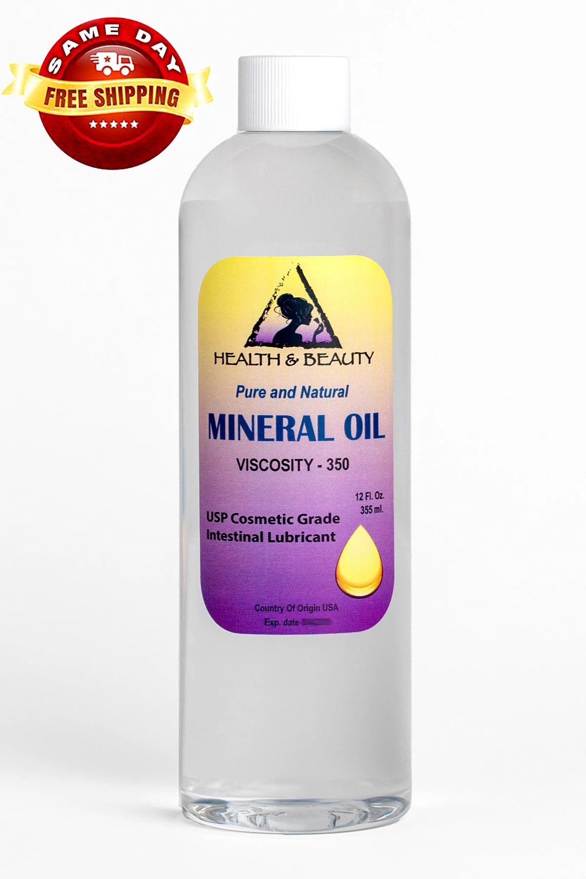Mineral Oil 350 Viscosity NF USP Grade 36 oz E1436