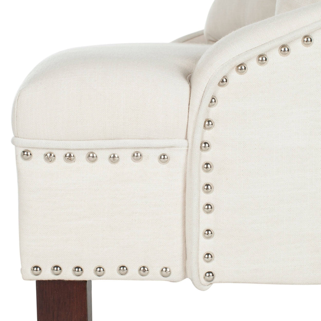 Light Beige Linen Settee U5220