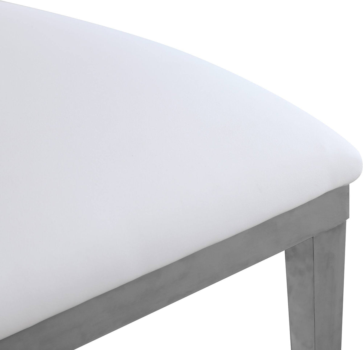 White Faux Leather Dining Chair Set of 2 E287