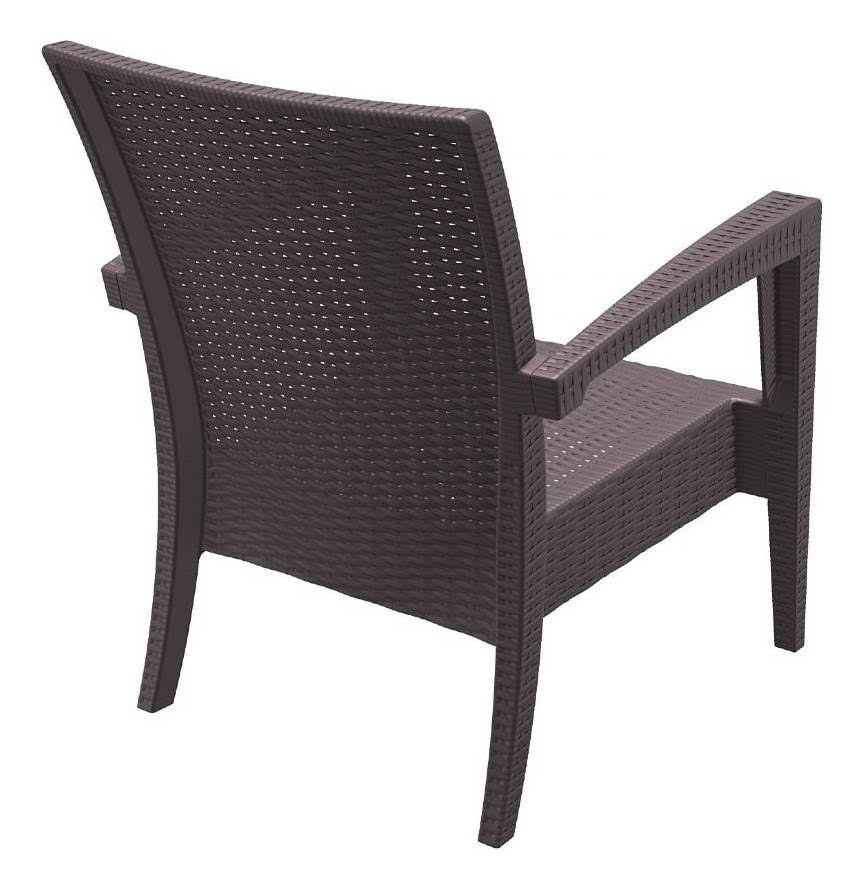 Brown Resin Club Chair Set of 2 D692932
