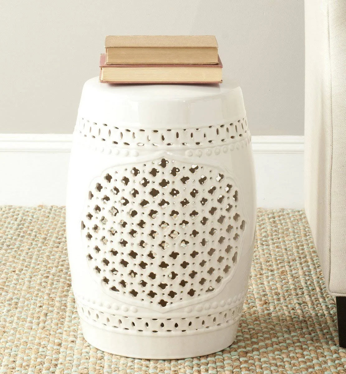 Cream Garden Stool G6944