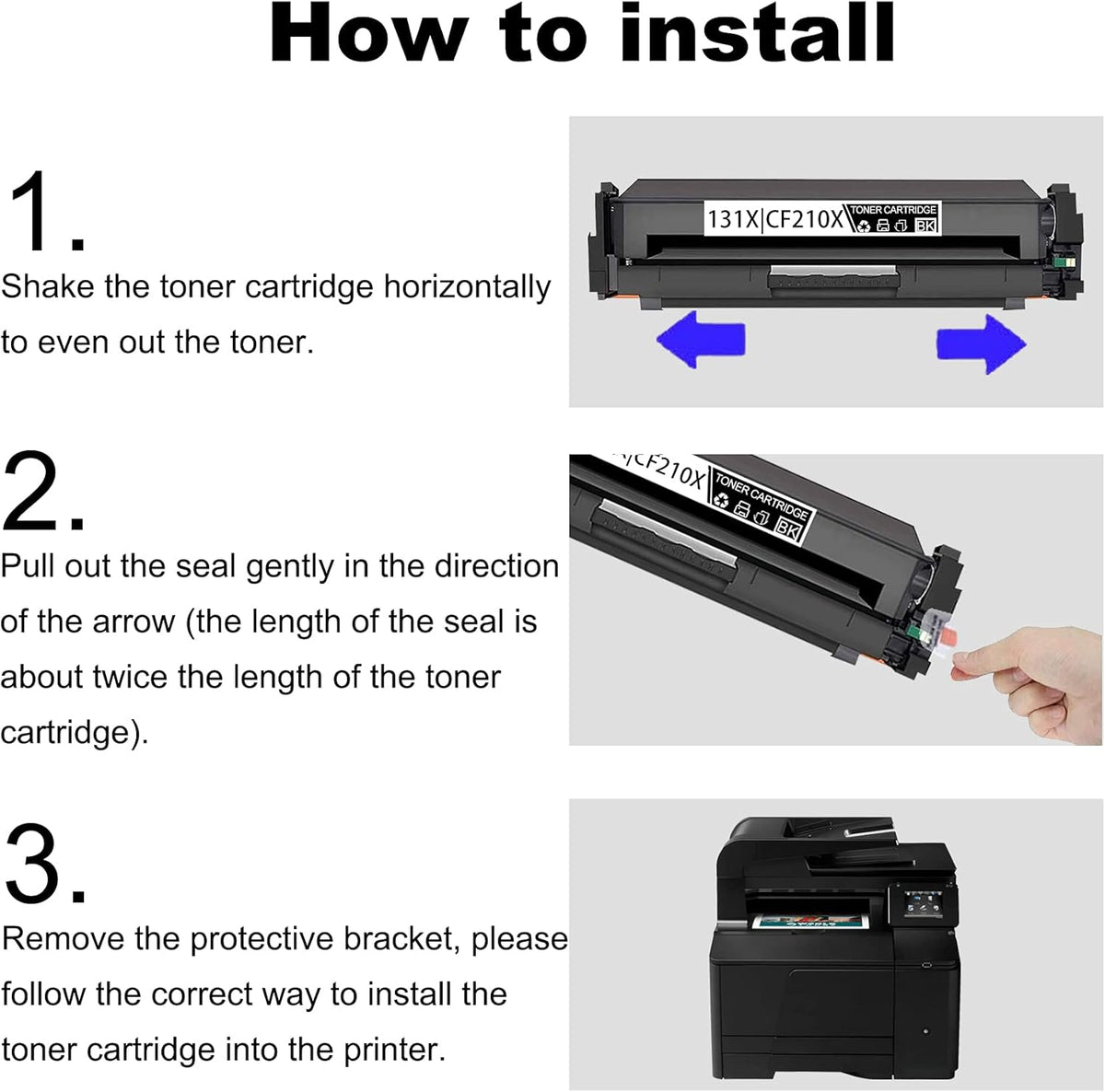 4 Pack Compatible Toner Cartridge for HP Printer U211
