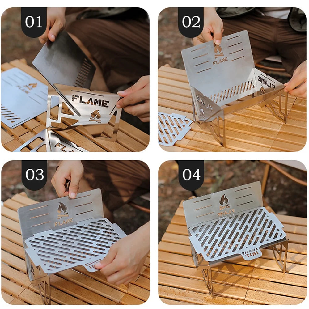 Portable Stainless Steel Camping Stove H115