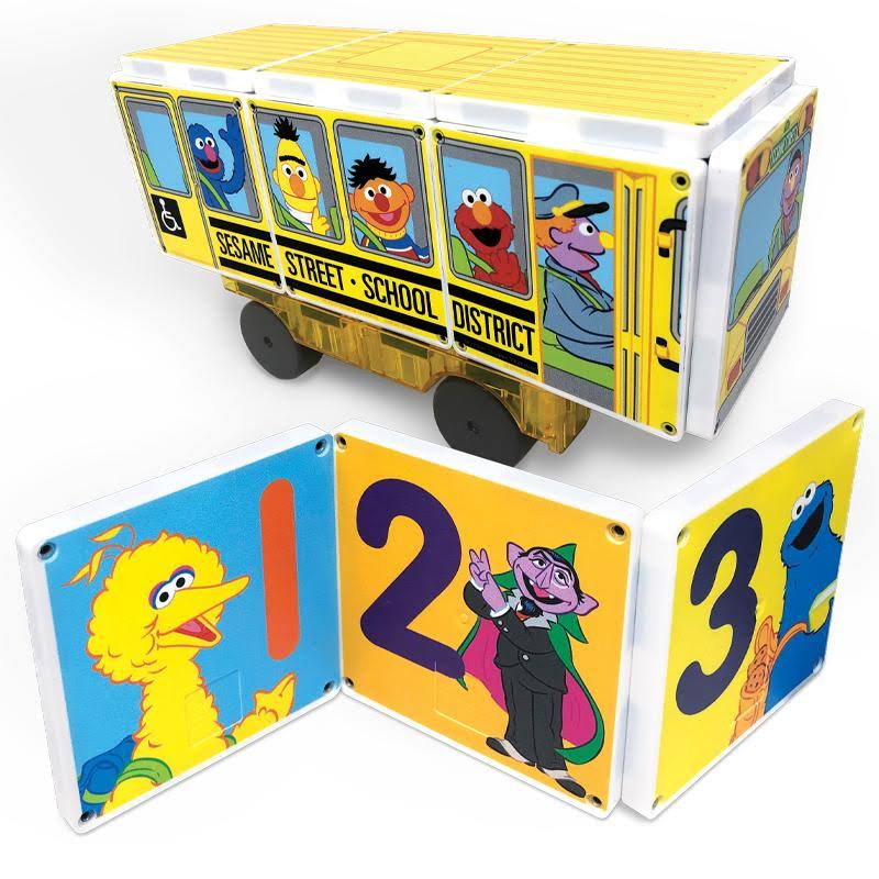 Sesame Street School Bus Magna-Tiles Structures D191