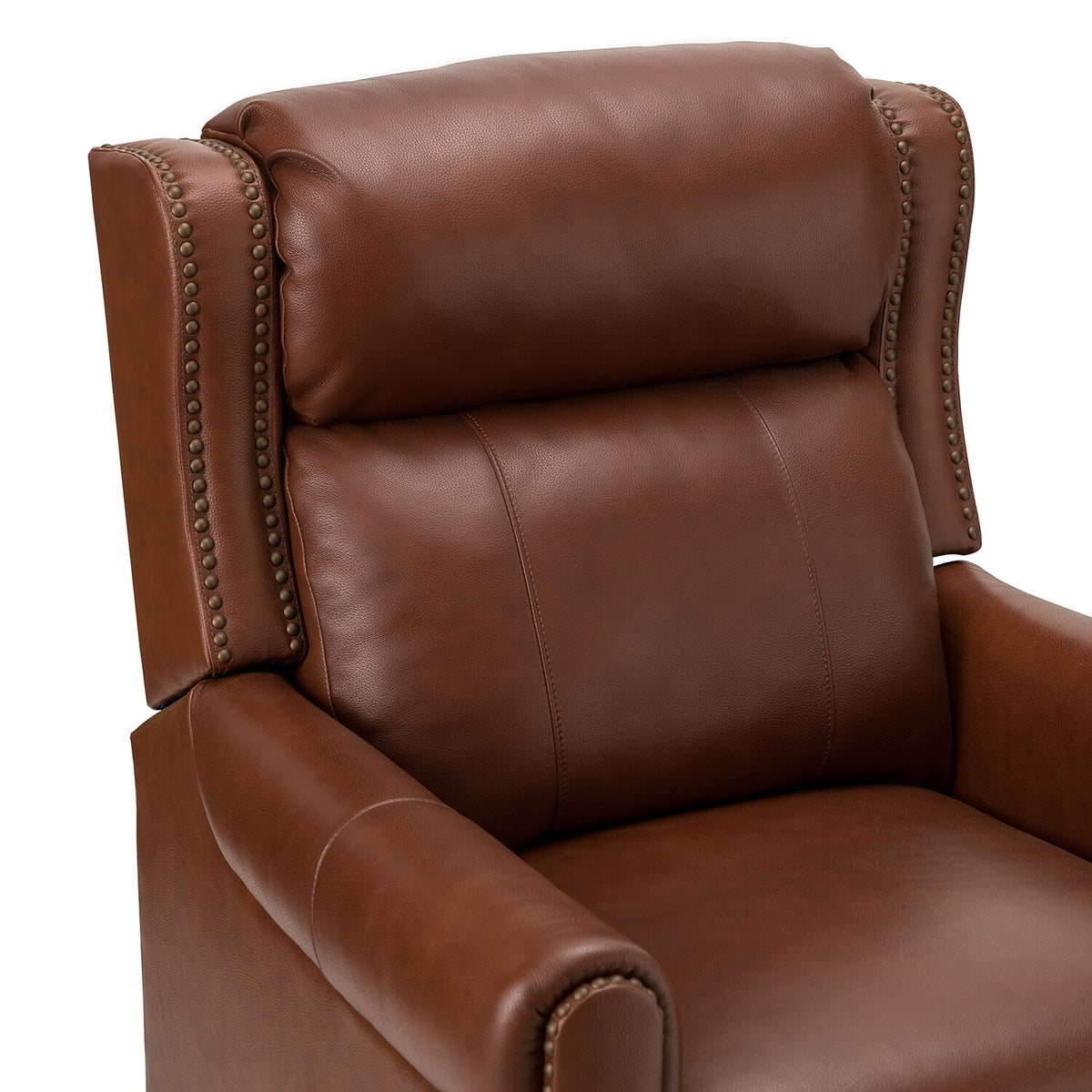 Genuine Leather Manual Recline Set of 2 BROWN O650