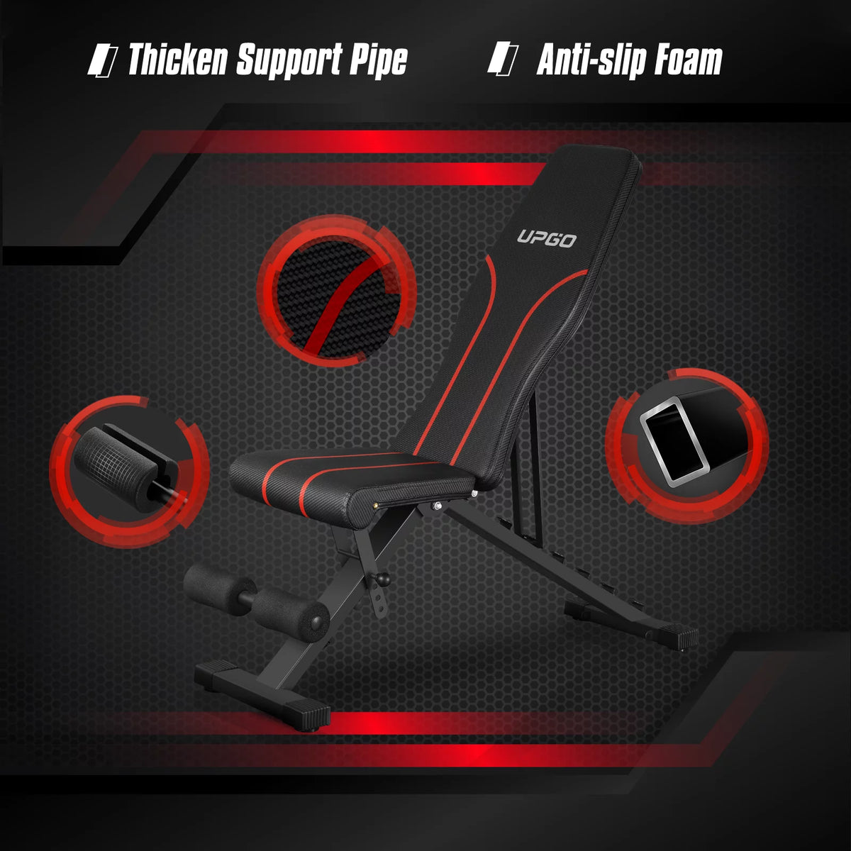 Adjustable Weight Bench Folding Incline/Decline 660lbs Capacity P113953