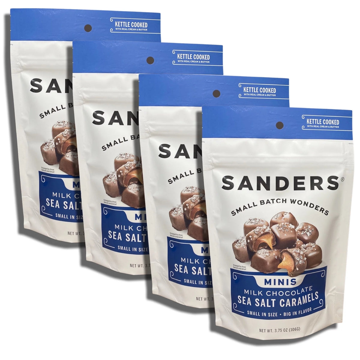 Milk Chocolate Sea Salt Caramel 3.75 oz Bag Value Pack of 4 N683085