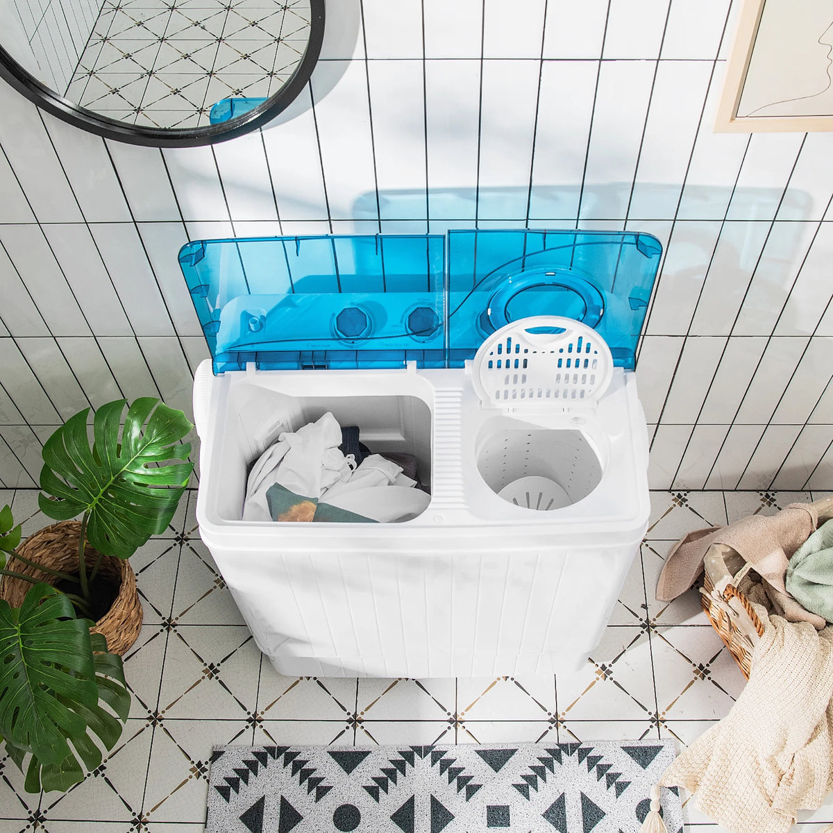 Portable Semi-automatic Twin Tub Washing Machine T697