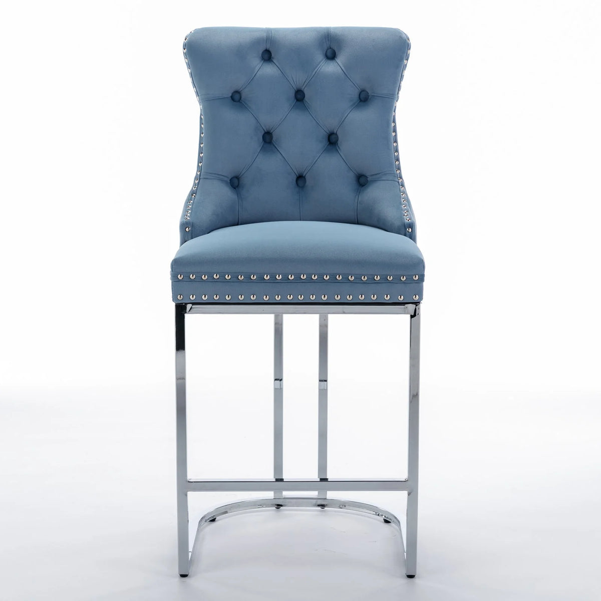 Light Blue Counter Height Bar Stools Set of 2 K608