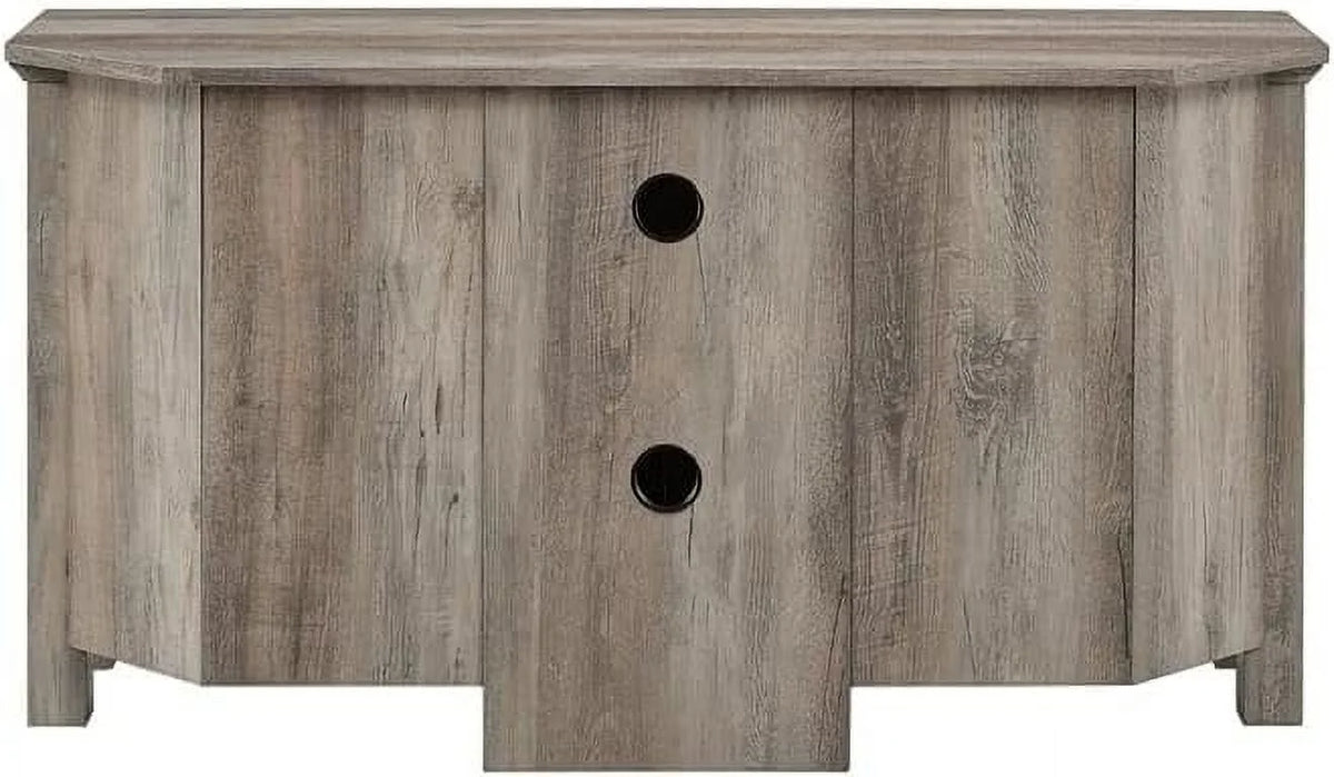 44" Corner TV Stand Console in Gray Wash L737383