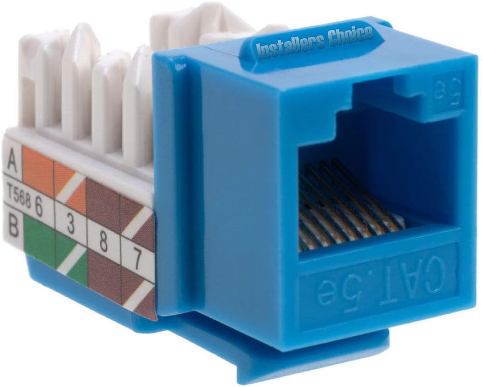 Cat5e RJ45 Keystone Jack Blue 50 pcs T95999