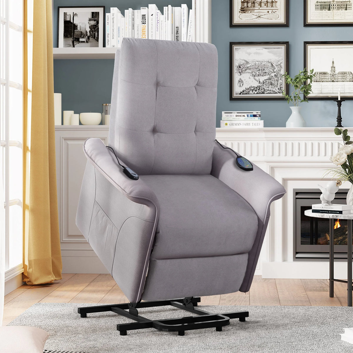 Power Lift Recliner Chair Light Gray C87010