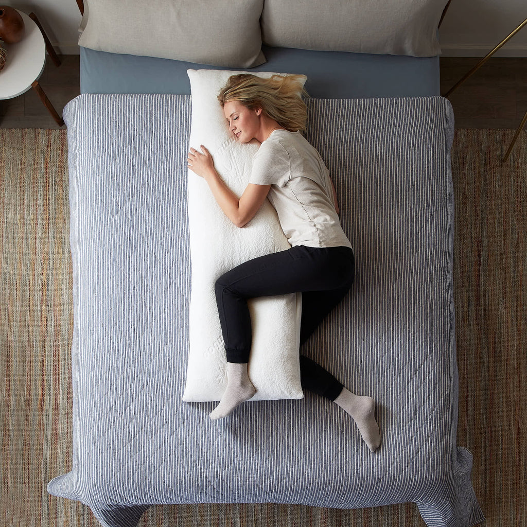 Shredded Memory Foam Body Pillow, Extra Large, White L865