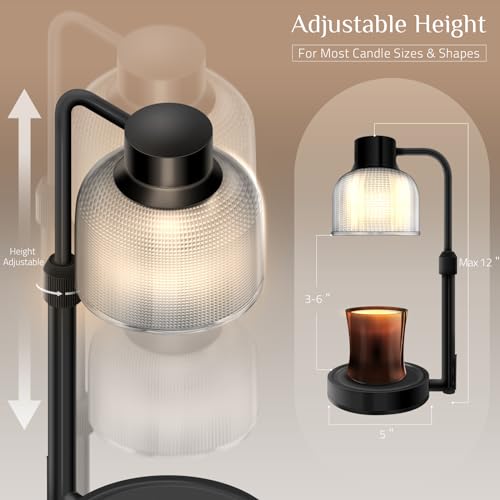 Adjustable Height Dimmable Candle Warmer Lamp with Timer E702304
