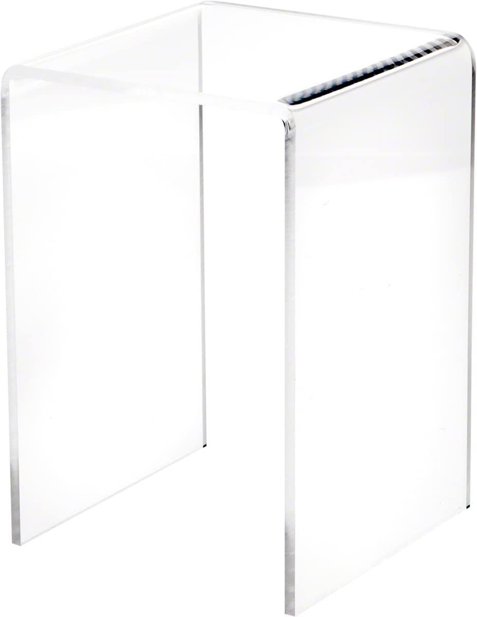Clear Acrylic Vertical Square Display Riser, 13.5 H x 9 W x 9 D, Pack of 2 A462