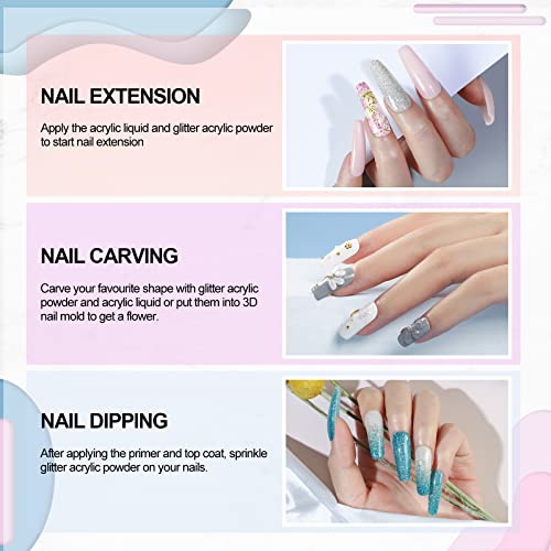 Acrylic Nail Kit with Drill and UV Light Acrylic Powder Nail Art Starter Kit G527