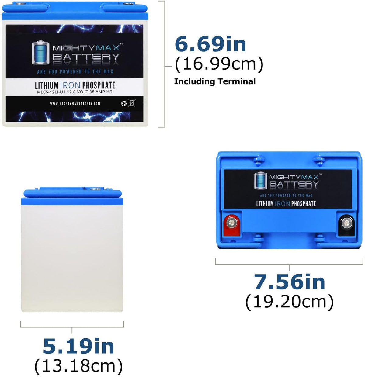 12V 35AH U1 Lithium Replacement Battery Z377258