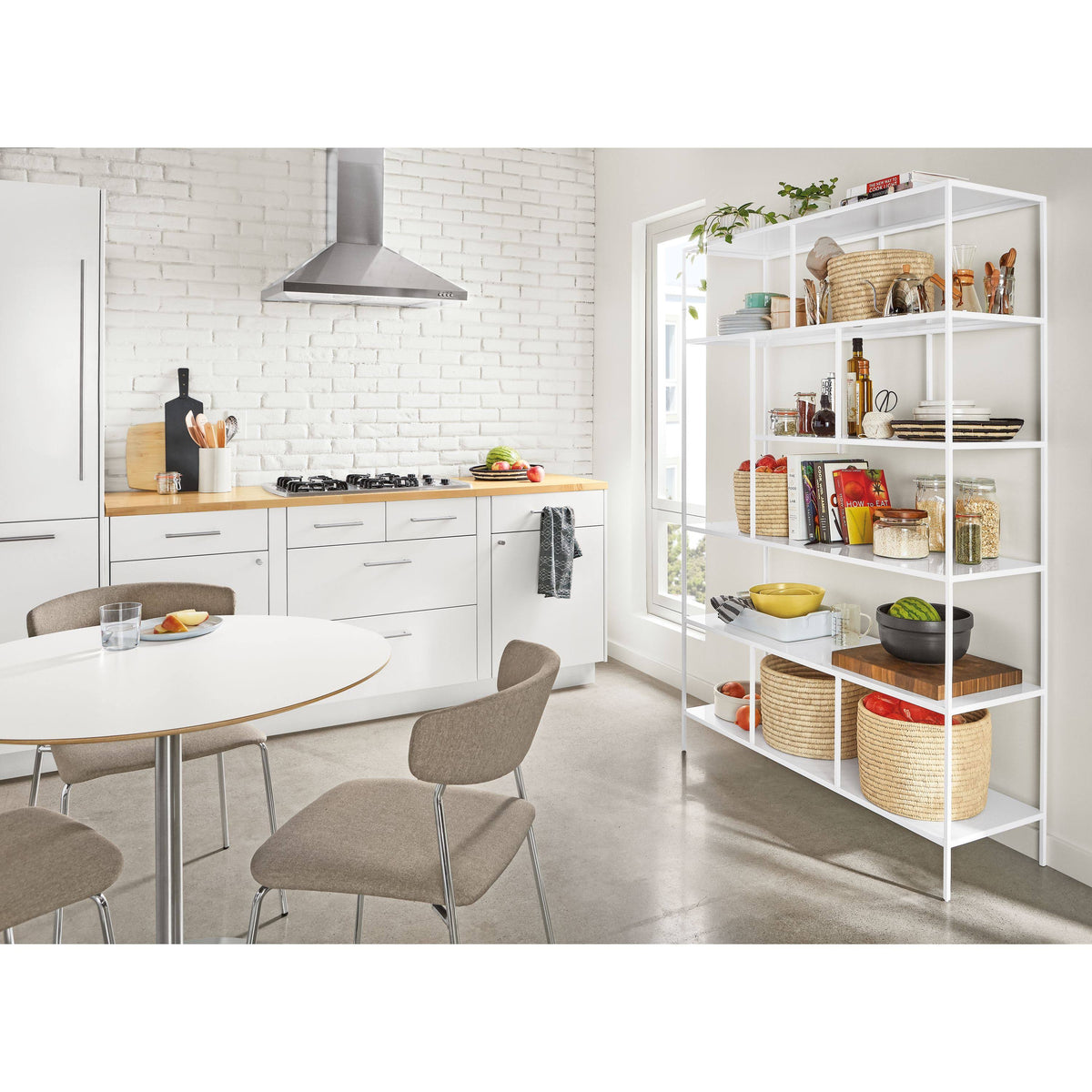 Modern Bookcase 24W 72H in Taupe R341