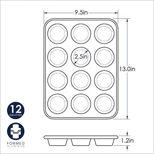 12 Cavity Muffin Pan with High-Domed Lid F4440