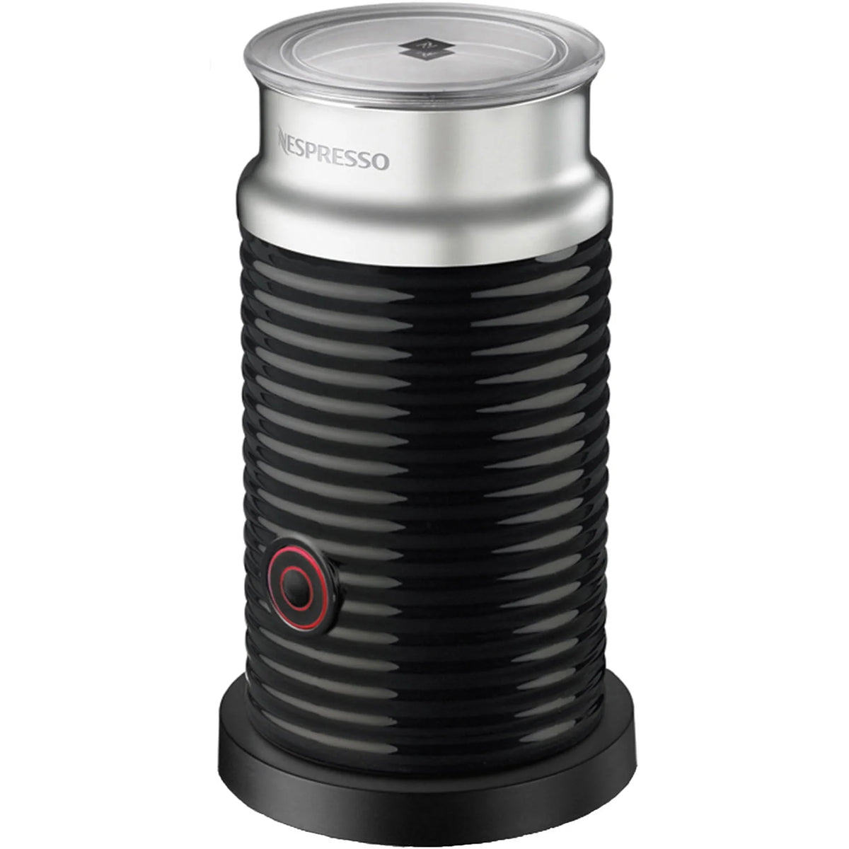 Chrome Coffee & Espresso Single-Serve Machine and Black Milk Frother E12950
