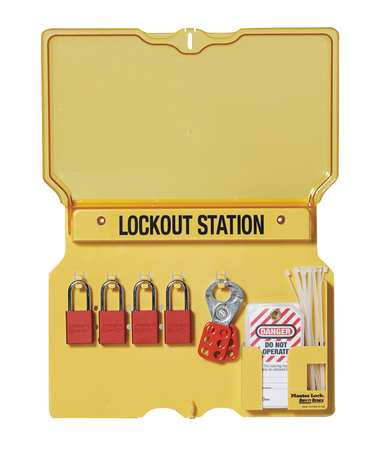 Lockout Station with 20 Padlocks W37434