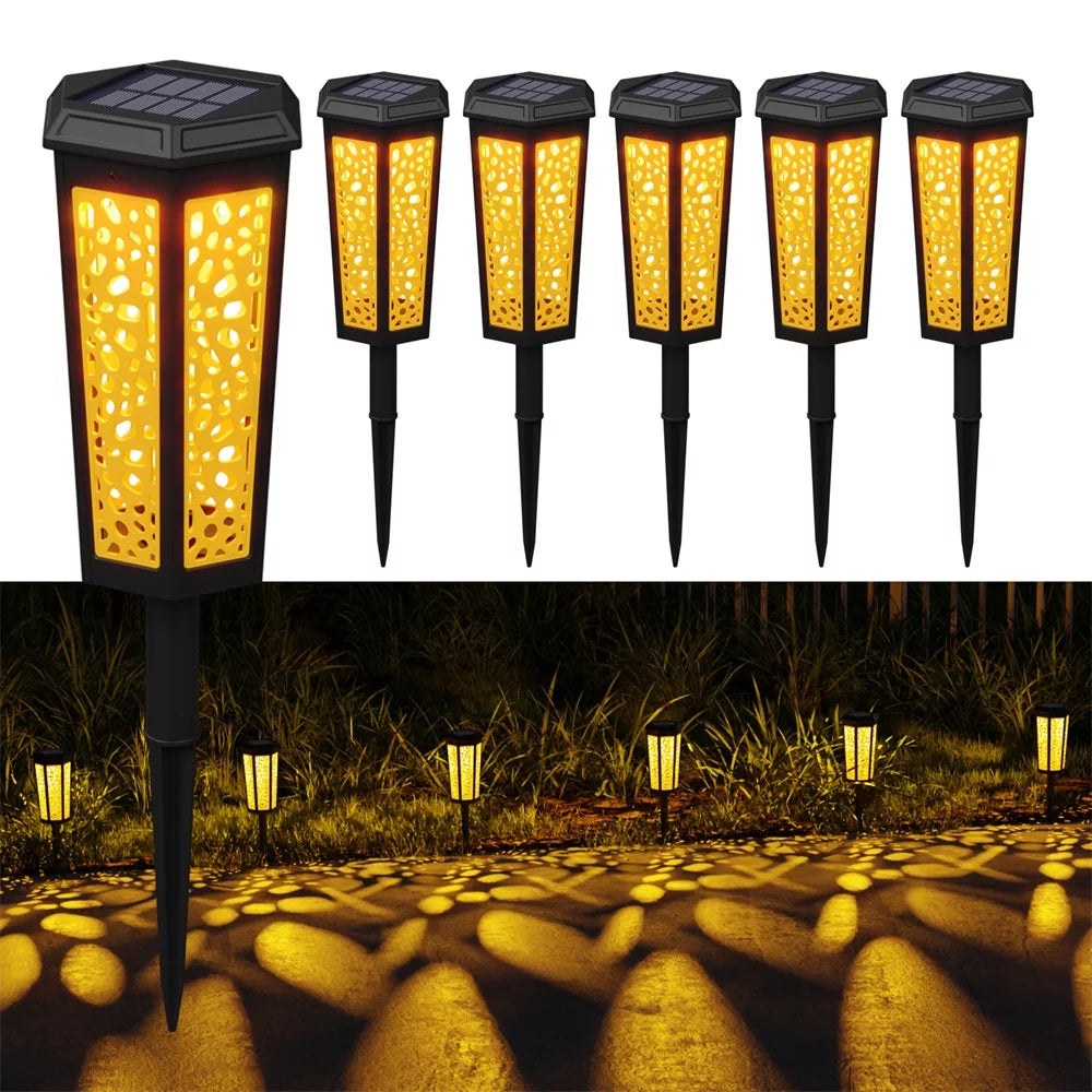 6 Pack Color Changing Solar Pathway Lights U160