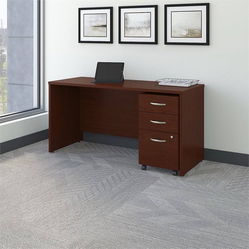 Mahogany Office Desk with Drawers U73649