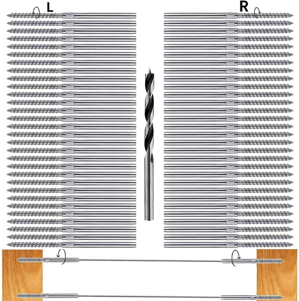 64 Pack 316 Stainless Steel Swage Lag Screws O2686
