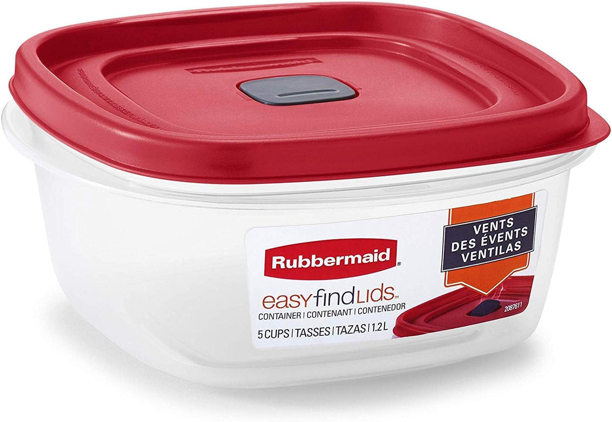 Red Square 5-Cup Food Storage Container (Pack of 3) E5860