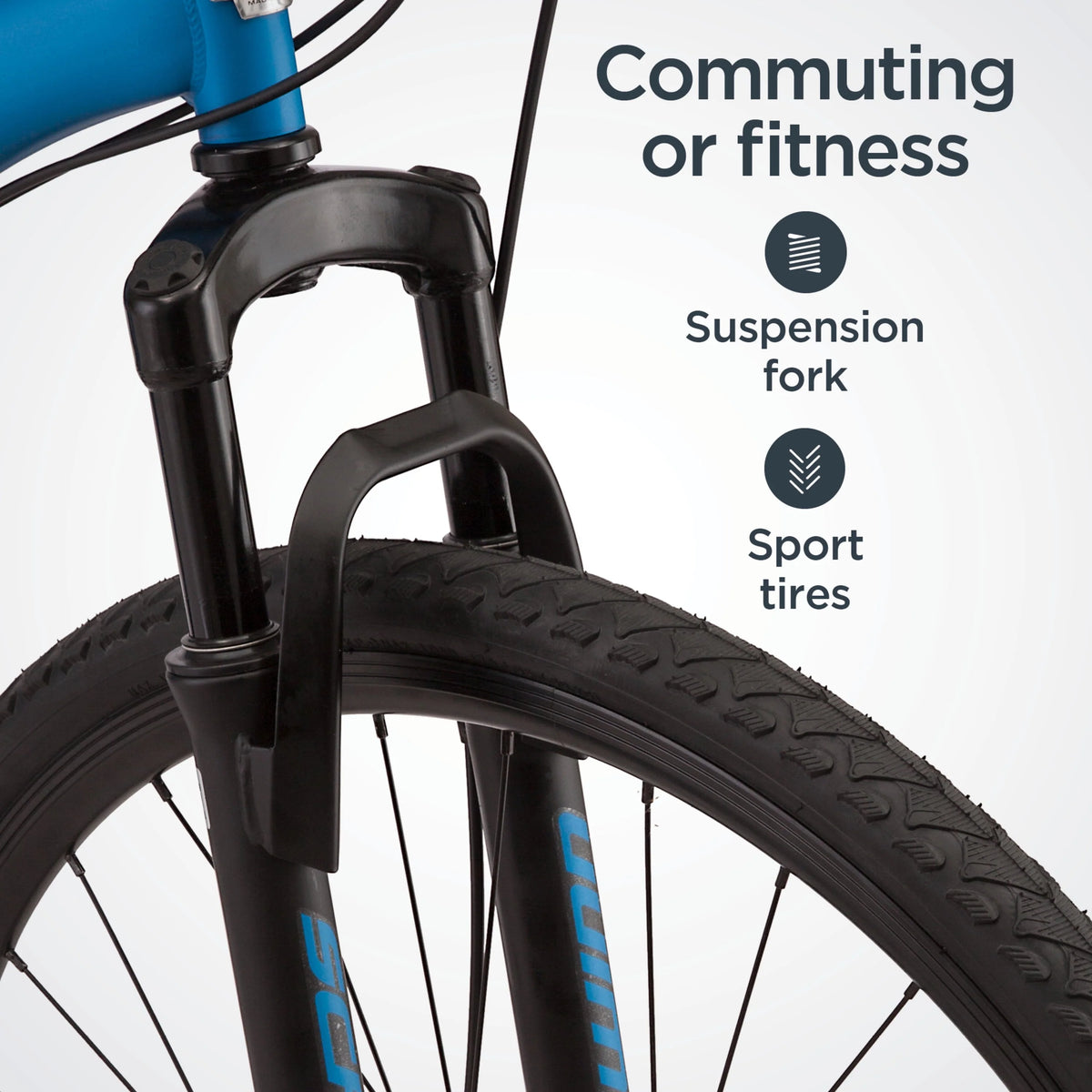 Blue 21 Speeds 700c Wheels Hybrid Bike X68797