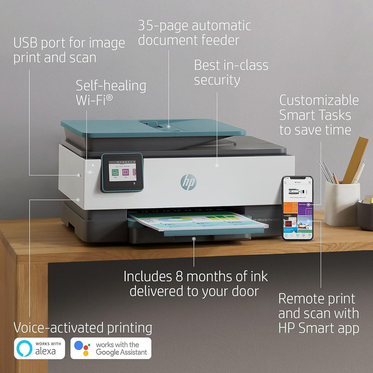 All-in-One Wireless Printer with 8 Months of Ink U8996