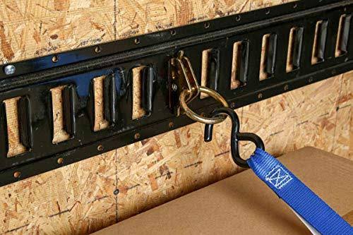 8-ft Powder-Coated Steel E Track Tie-Down Rail, Pack of 4 I889