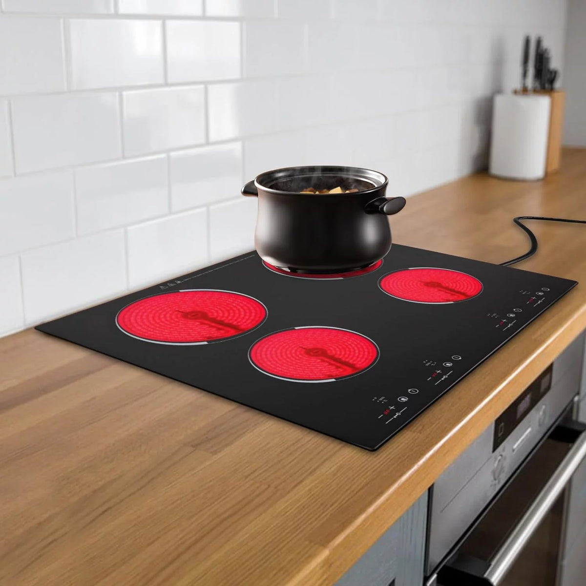 24 Inch 4 Burner Electric Ceramic Cooktop X47093